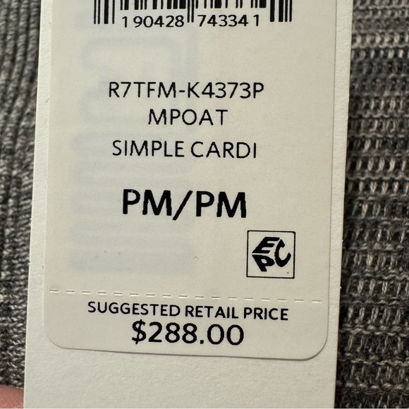 Eileen Fisher Oat Simple Cardigan Tencel Organic Cotton Petite Medium NWT $288 - Picture 5 of 12